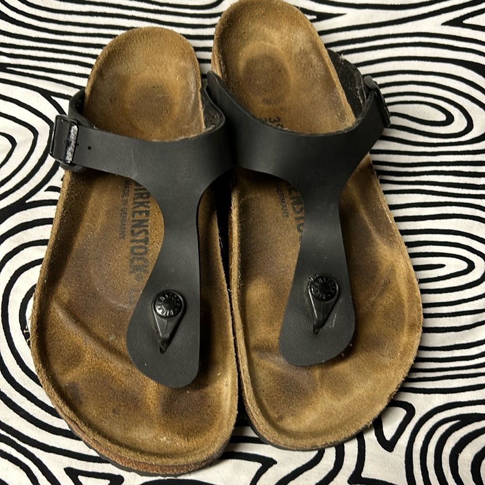 Birkenstock sandals summer slides sz 39 8.5 black